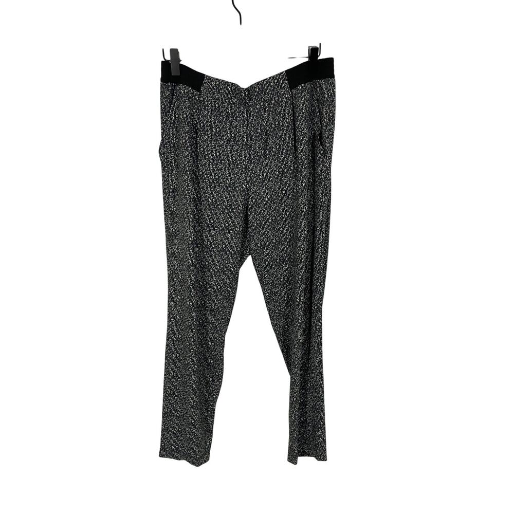 Gorgeous Black Slouch Jersey Tapered Trousers S Lou & Grey Novelty Print Lounge